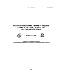 ASME SA420-2025